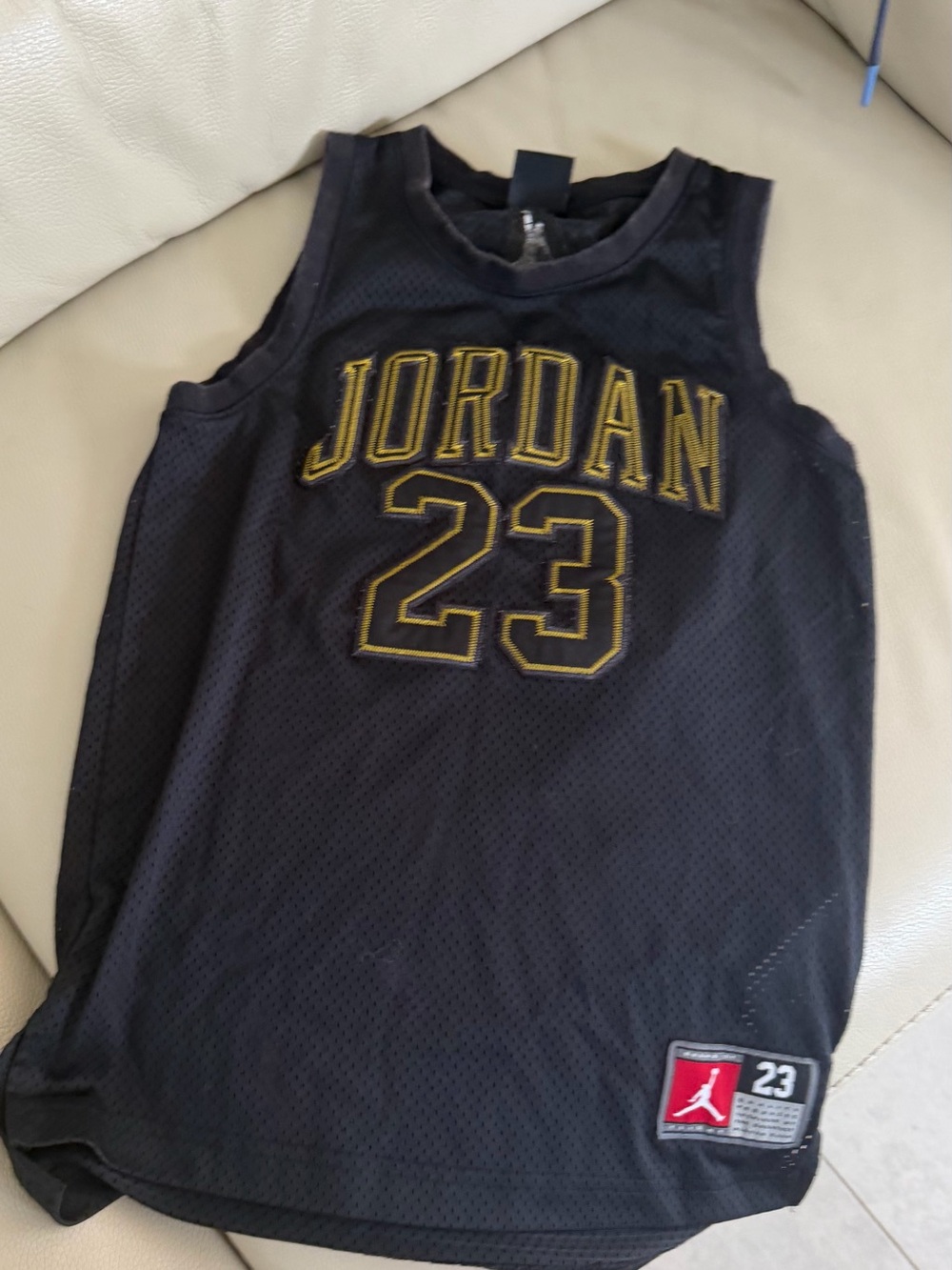 Jordan Black Tank with Red Jumpman Tag